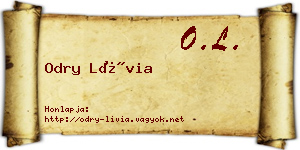 Odry Lívia névjegykártya